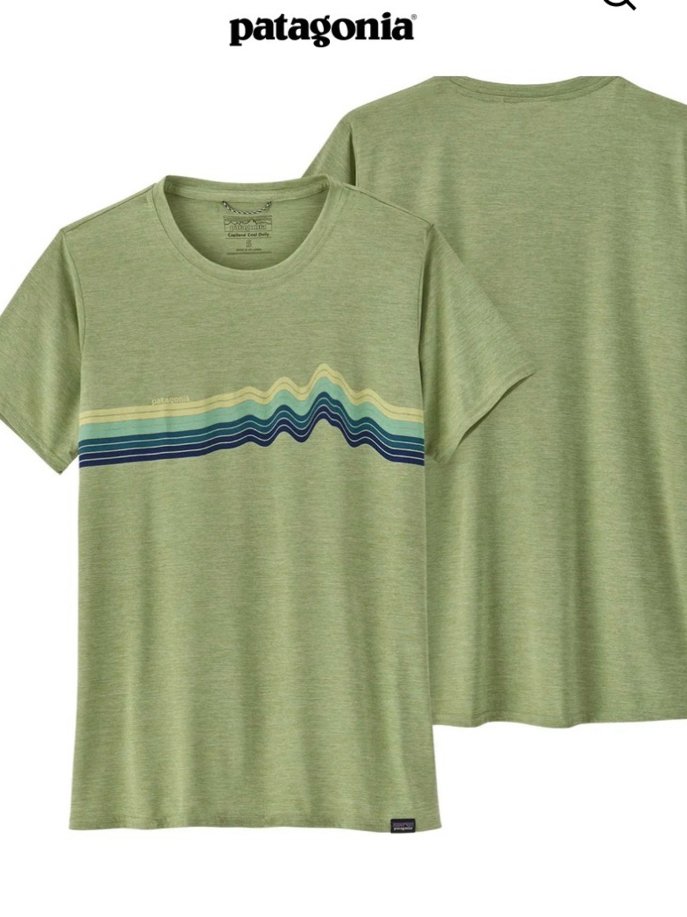Patagonia Women’s Green Graphic Capilene Short-Sleeve Tee